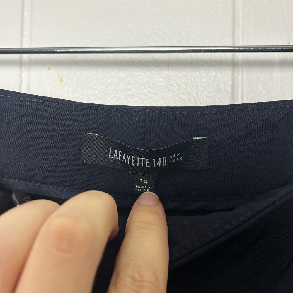 LAFAYETTE 148 NEW YORK‎ Menswear Navy Dress Pants Trousers Size 14 AS IS - Picture 3 of 10